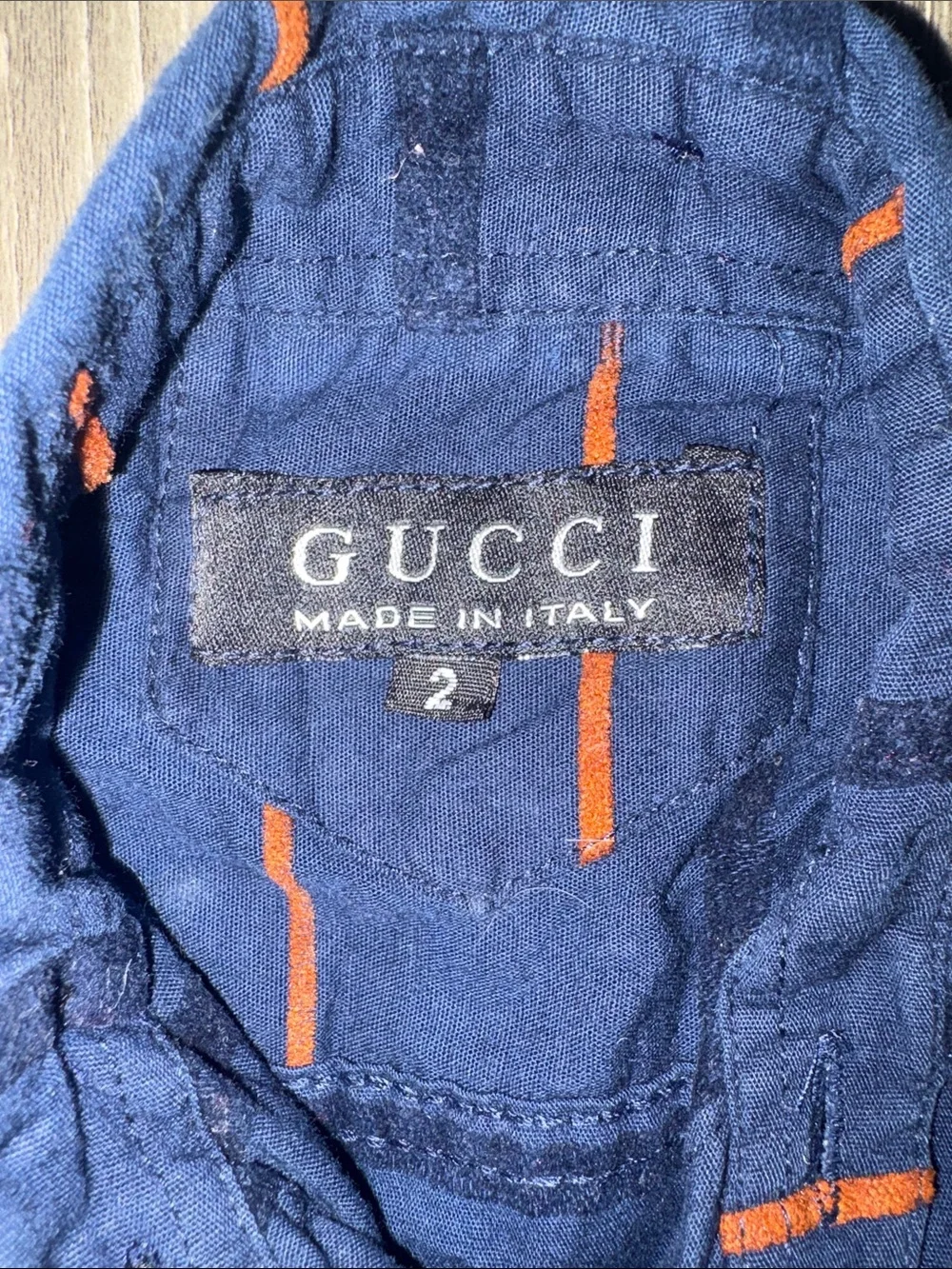 GUCCI kids size 12-18 months - Navy Blue Button-Down Shirt